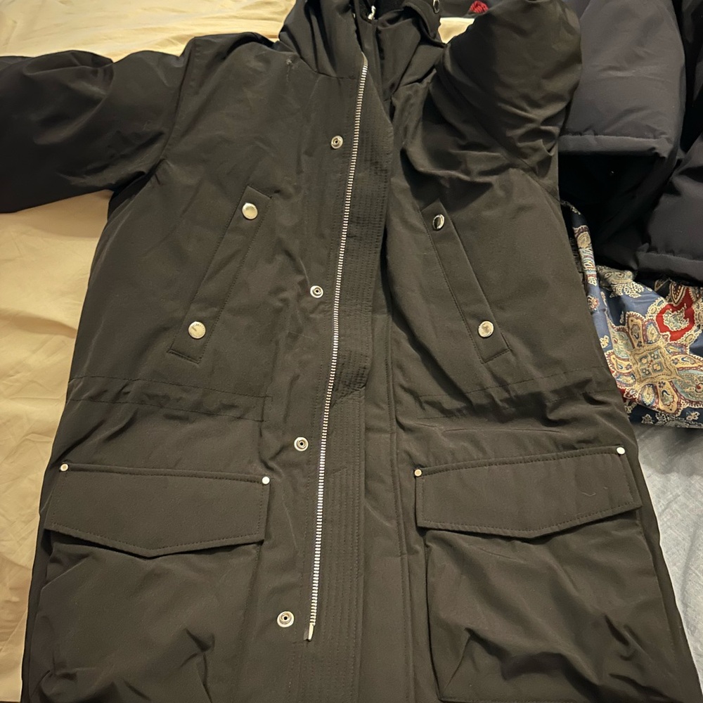The Kooples Black Hooded Jacket